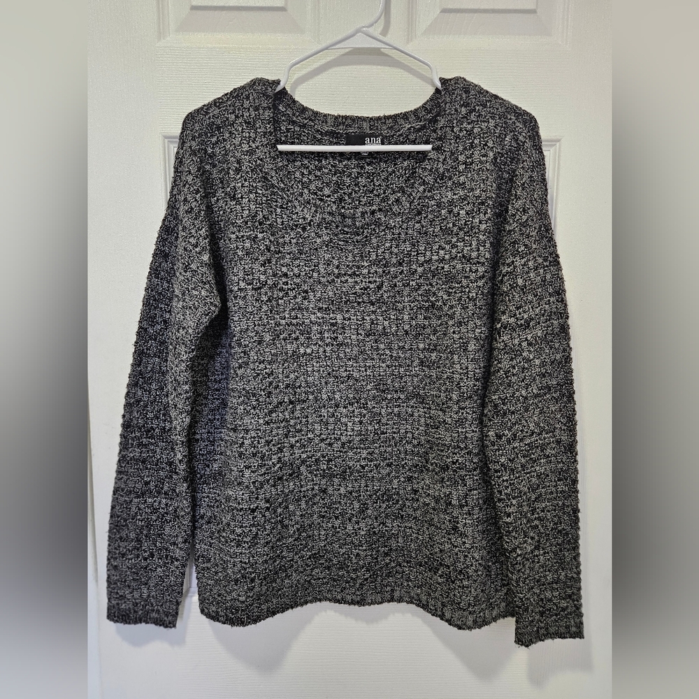 a.n.a Charcoal Gray Crew Neck Sweater